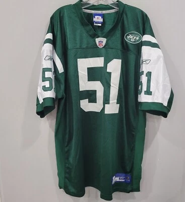 Reebok Authentic NFL New York Jets  Jonathan Vilma 51 Jersey Mens 52 2XL Sewn - Image 1 of 4