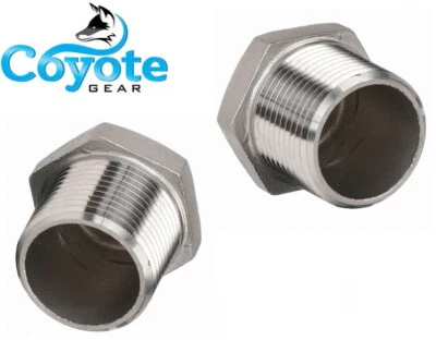 (2 Pack Ships Fast) 1/2" NPT Hex Head Plug | 316 Stainless Steel 150# Fitting - Image 1 of 3