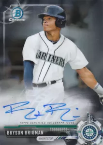 2017 Bowman Chrome Prospect Autographs #CPABB Mariners Bryson Brigman Auto NM-MT - Picture 1 of 2