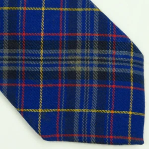 Gap Mens Neck Tie Blue Tartan Plaid Cotton/Wool Blend 58"x3.5" Scottish Kilts - Picture 1 of 7