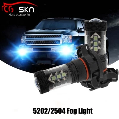 Luz antiniebla LED 5202 8000K 100W para GMC Sierra 1500 07-2015/2500 HD 3500HD 07-2016 Foto 1 de 4