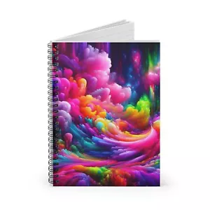 Cuaderno Espiral Línea Reglada Fusión de Color Rosa, Púrpura y Verde Diseño 1 - Imagen 1 de 6