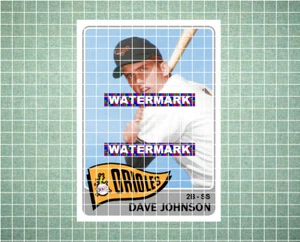 Dave Johnson Baltimore Orioles 1965 Style Custom Baseball Art Card - Picture 1 of 2