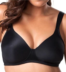 Leading Lady BLACK Brigitte Lightly Padded Contour Bra, US 52DD, NWOT - Picture 1 of 4