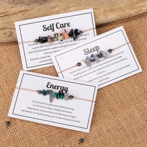 Natural Crystal Bracelet - 8mm Beaded Bracelet - Adjustable Gemstone Bracelet - Picture 1 of 50