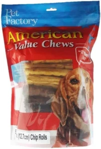 Pet Factory American Beefhide Chip Rolls Dog Chews, Assorted Flavors (Beef... - Picture 1 of 4