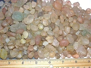 Topas Kristall natürliches Schwemmmittel gemischte Farbe/Klasse 1/4 Pfund 3/8-1" 12-35 Stück - Bild 1 von 8