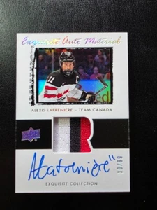 2020-21 Alexis Lafreniere Exquisite Auto Material Patch Autograph 30/99 #O3T-LA - Picture 1 of 2