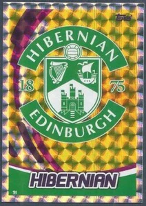TOPPS MATCH ATTAX SPL-2017-18- #091-HIBERNIAN TEAM BADGE-SILVER FOIL - Picture 1 of 1