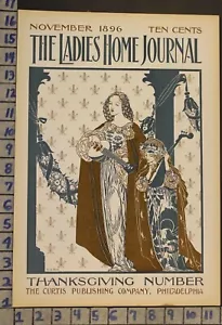 1896 NOUVEAU MUSIC INSTRUMENT GUITAR THANKSGIVING HOLIDAY ILLUS BEL COVER RL26 - Picture 1 of 1