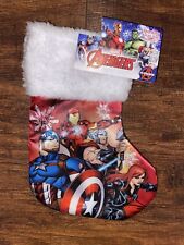 Marvel Avengers Superheroes 8 inch Satin Mini Christmas Stocking NEW!