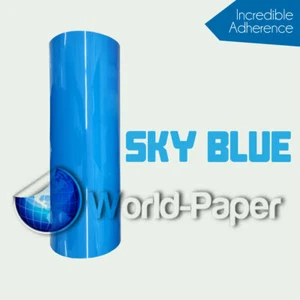 Heat Transfer Vinyl Roll PU Lettering Film Iron On Textile SKY BLUE12"x5'ft HTV - Picture 1 of 2