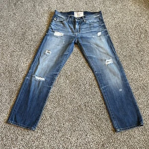 Big Star Women's Size 25 Taylor Boyfriend Fit Distressed Crop Jeans 28x25.5 - Picture 1 of 17