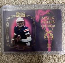 Malik Willis Wild Card Matte Smoking Guns /5 SG-6 Tennessee Titans Rookie