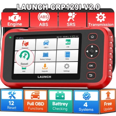 Lector de códigos Launch CRP129i V2.0 OBD2 sistema completo escáner de diagnóstico para automóvil BMS SAS Foto 1 de 4