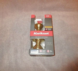 Kwikset Polished Brass Entry Door Knob With Smartkey Signature Series NEW Sealed - Picture 1 of 10