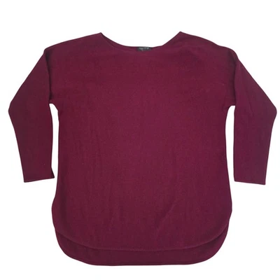 Women’s Cashmere Sweater XL Burgundy Soft Cozy Minimalist Winter Layering Luxe - Image 1 of 4