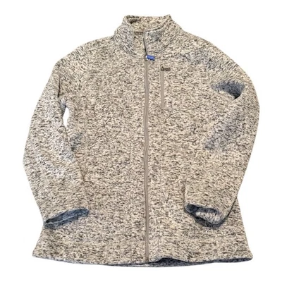 Chaqueta para mujer Calvin Klein gris jaspeado tejida cremallera completa talla S acogedora al aire libre Foto 1 de 4