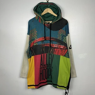 Sudadera con capucha vintage Nike Alley Hoops AOP, rara años 90, Hoop Heroes, talla mediana para hombre Foto 1 de 4