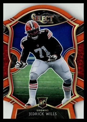 2020 Panini Select #90 Jedrick Wills Orange Prizm Die Cut - Image 1 of 2