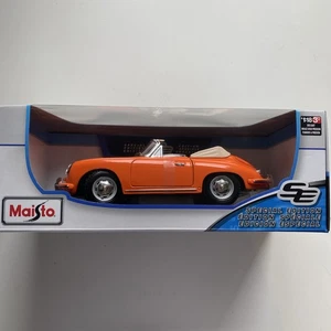 MAISTO PORSCHE 356B CABRIOLET 1961 ORANGE 1/18 SCALE - Picture 1 of 5