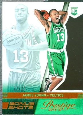 James Young Rookie 2014-15 Prestige Bonus Shots naranja troquelados (22/25) #175  Foto 1 de 2