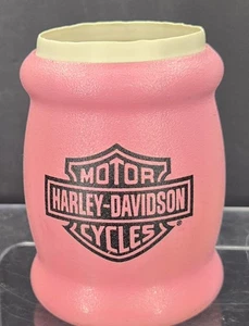 Vtg Harley Davidson Pink Drink Can Coozie Cooler Hugger Global Products USA 2005 - Picture 1 of 6