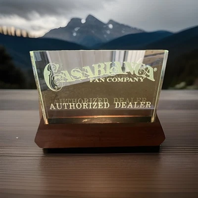 Casablanca Ceiling Fan Authorized Dealer, Thick Glass Plaque - Image 1 of 4