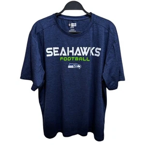Seattle Seahawks NFL Team Apparel Size XL Navy Blue TX3 Cool Graphic Print Shirt - Picture 1 of 5