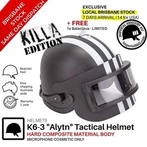 K6-3 Tactical Helmet Altyn Metal Visor FREE🚚SHIPPING AUST  KILLA STRIPE EDITION - Picture 1 of 3