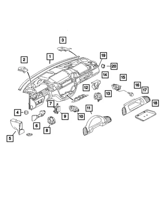 Bisel Mopar Cluster genuino 5104262AA Foto 1 de 4