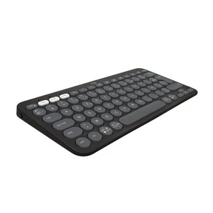 LOGITECH Pebble Keys 2 K380s AZERTY Hybrid-Tastatur in Grau - Afbeelding 1 van 5