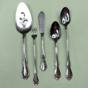 Chateau Lot of 5  Pie Server Butter Teaspoon Iced Tea Cocktail Seafood Forks - Picture 1 of 4