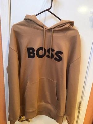 Boss Logo Print Oversized Hooded Sweatshirt - XL - Image 1 of 4