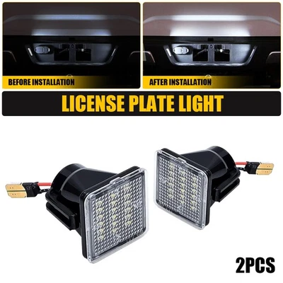2X Placa de matrícula LED blanca para luz 2016-21 Tacoma Toyota 2014-21 Toyota Tundra Foto 1 de 4