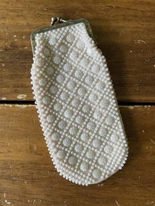 Vintage Beaded Glasses Eyeglasses Sunglasses Case Pouch Purse - Picture 1 of 4