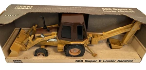 Vintage 1986 ERTL Case 580 Super E Loader Backhoe 1/16 Diecast New Original Box - Picture 1 of 17