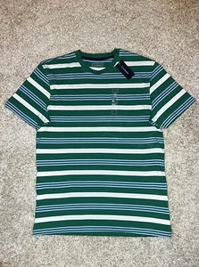 Club Room Men’s T-Shirts Striped Short Sleeve Shady Glade Size M - Picture 1 of 4