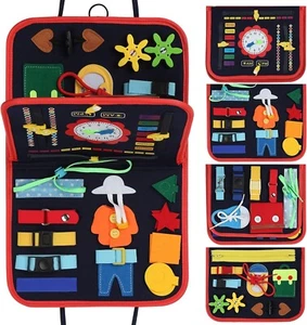 Busy Board für Kleinkinder, Kinder Montessori Spielzeug Geschenk sensorisches Aktivitätsbuch Vorschule - Bild 1 von 6