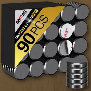 90Pcs Strong Magnets for Crafts with Adhesive Backing,Ceramic Magnet Small Round - Picture 1 of 9