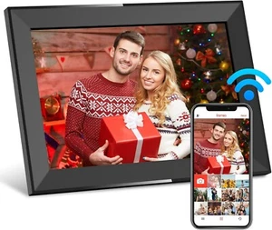 10.1 Inch Digital Picture Frame with 32GB Storage, FRAMEO WiFi Digital Photo - Picture 1 of 4