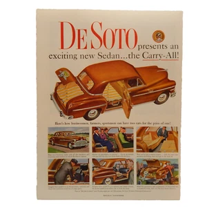 DESOTO CARRY-ALL SEDÁN 1947 ANUNCIO A COLOR - Imagen 1 de 1