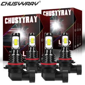 Bright White Headlight Bulbs For Pontiac Bonneville 1987-2005 High Low Beam x4 - Picture 1 of 3