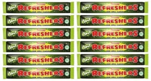 12 barras para masticar sabor amargo a manzana refrescantes Swizzels 18 g vegano - Imagen 1 de 3