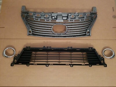 Juego de 4 piezas biseles antiniebla parrilla inferior superior para parachoques delantero LEXUS ES350 ES300H 2013-2015 Foto 1 de 4