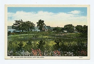 Ein altes Cape Cod Haus, zwischen Falmouth & Sandwich, Cape Cod, MA Farbpostkarte - Bild 1 von 2