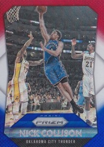 2015-16 Panini Prizm NICK COLLISON #197 Red White & Blue RWB OKC Thunder NBA