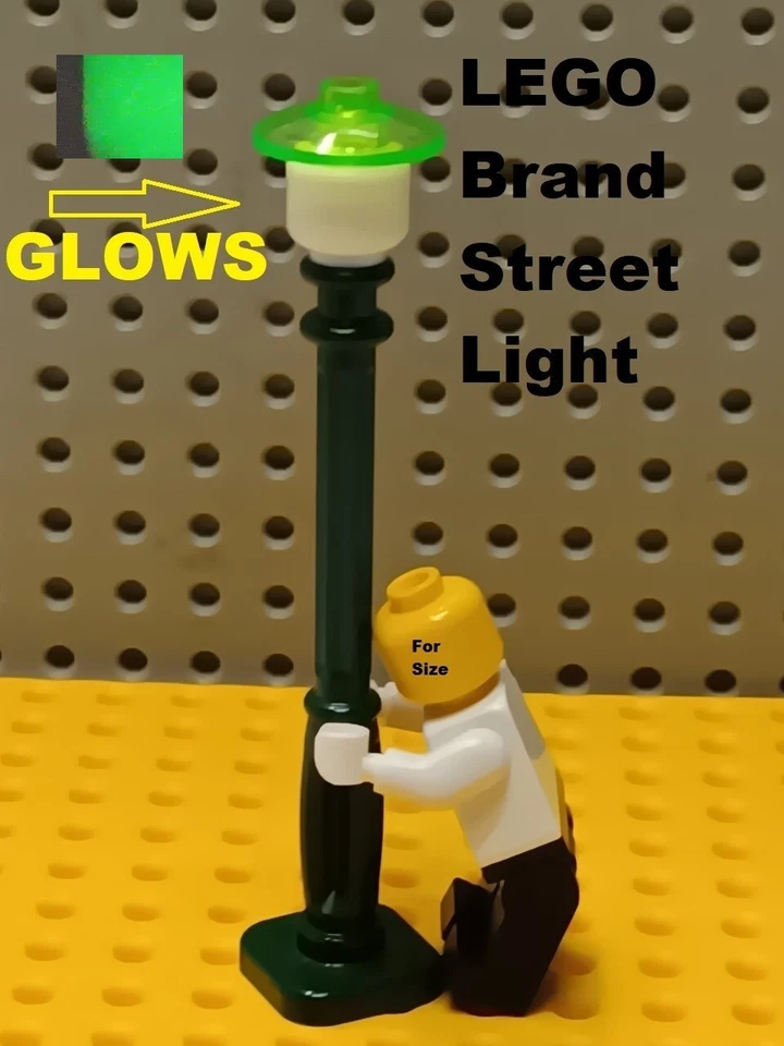 New LEGO Lamp post GLOWING City Street Light Park Holiday GLOWS Glow in Dark - Image 1 of 1