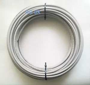 Cavo coassiale grigio 100' piedi RG8X treccia rame nudo 50 Ohm TRAM 8XG antenna radio - Foto 1 di 2