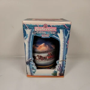 2000 Anheuser Busch Stein Budweiser Holiday Beer Christmas Handcrafted Vintage - Picture 1 of 5